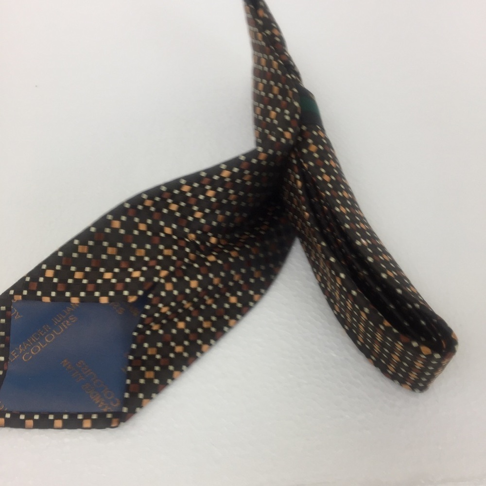Alexander Julian Colours Men Tie. Brown. Sz Os